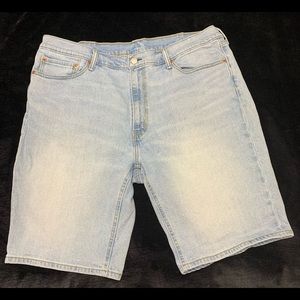 Levi jean shorts for sale, size 40 light blue jeans!